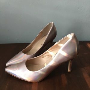 Shiny Pink Iridescent High Heels